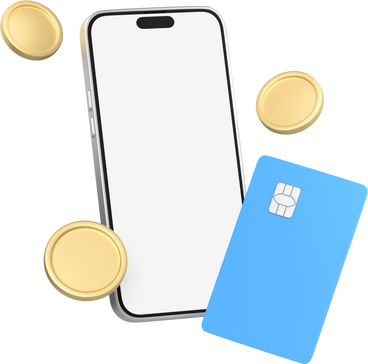 mobile credit card and coins PNG, SVG