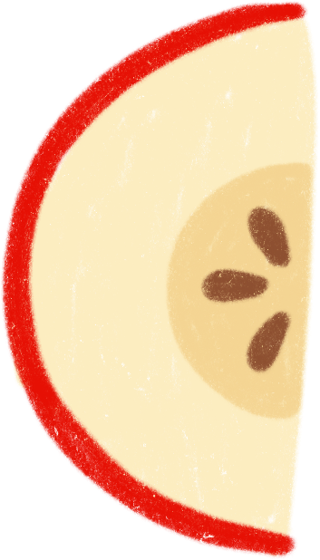 Apple slice PNG, SVG