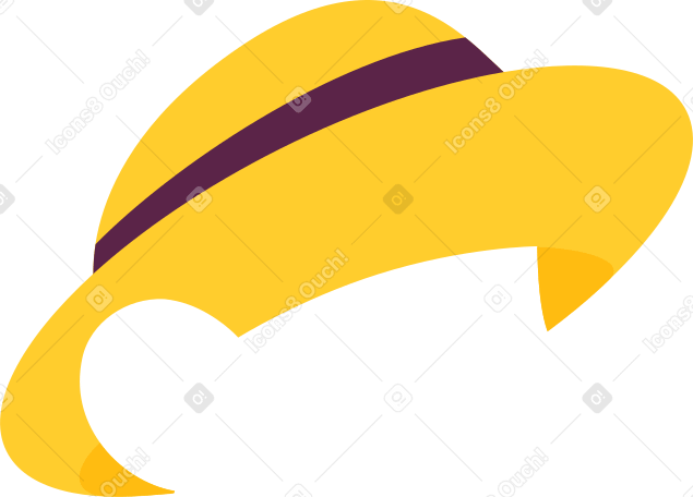 yellow panama Illustration in PNG, SVG