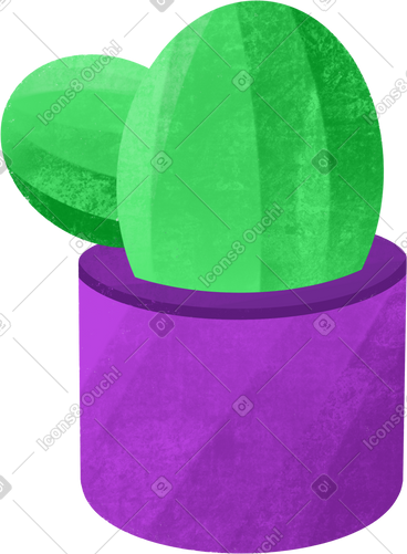 Cactus in a purple pot PNG, SVG