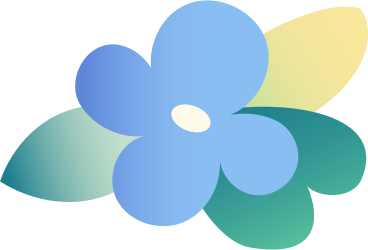 синий цветок в PNG, SVG