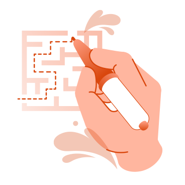 Hand drawing an exit strategy PNG, SVG