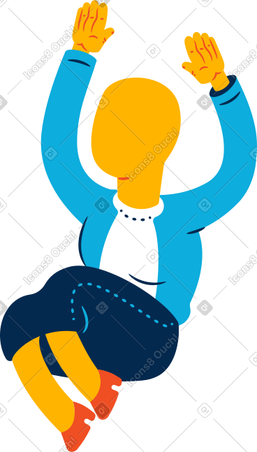 Old woman jumping PNG, SVG