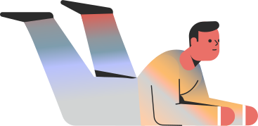 man lying on stomach PNG, SVG