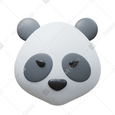 3D panda PNG, SVG