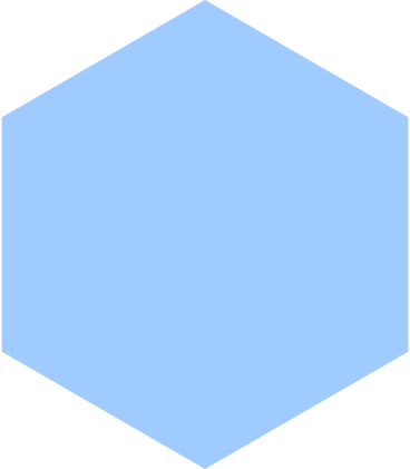Light blue hexagon PNG、SVG