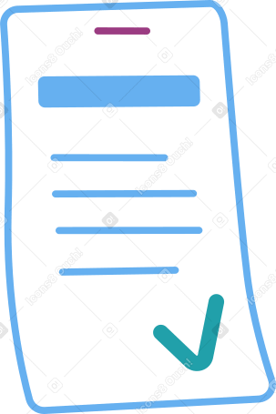 shopping list with check mark Illustration in PNG, SVG