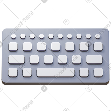 3D keyboard PNG, SVG