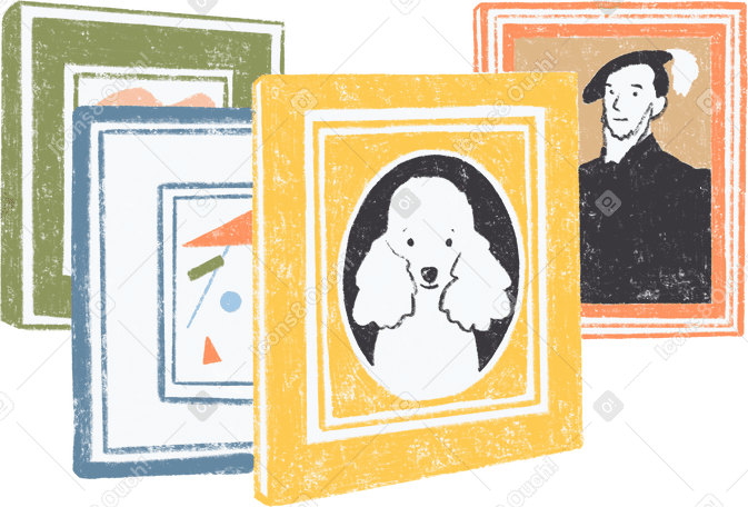 different framed paintings PNG, SVG
