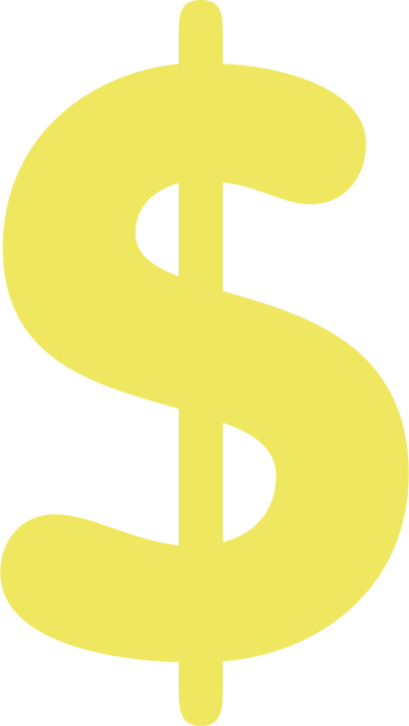 huge yellow dollar sign PNG, SVG
