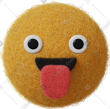 Emoji with tongue PNG, SVG