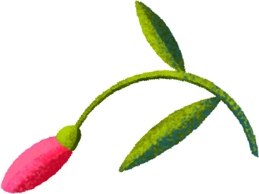 short twig with red bud PNG, SVG