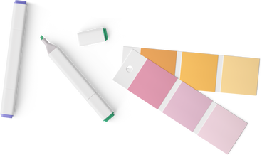 two markers and two color palettes PNG, SVG