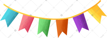 Holiday colored flags PNG, SVG