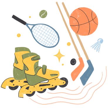 children's sports games and equipment PNG, SVG