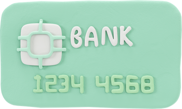 Close-up of a green bank card PNG, SVG