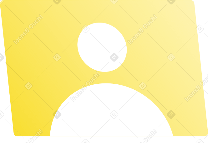 yellow rectangular user icon PNG, SVG