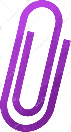 purple paper clip Illustration in PNG, SVG