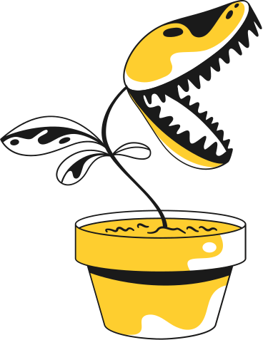 plant carnivorous animated illustration in GIF, Lottie (JSON), AE