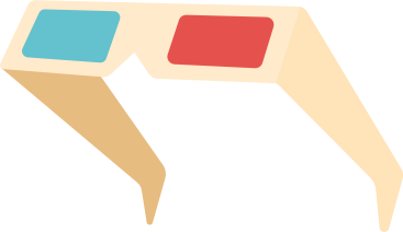 Paper threed glasses PNG、SVG
