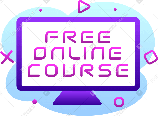 Леттеринг бесплатный онлайн курс с компьютером и элементами текста в PNG, SVG