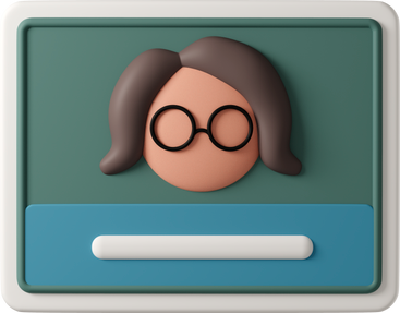 id card of woman in glasses PNG, SVG