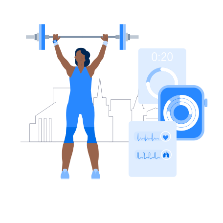 Illustration Fitness intelligent aux formats PNG, SVG