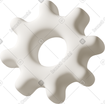 White gear PNG, SVG