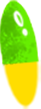 Textured green and yellow pill в PNG, SVG