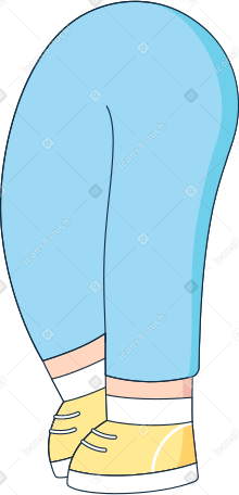legs in blue pants PNG, SVG