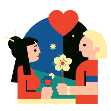 Man and woman on a romantic date PNG, SVG