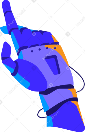 hand of a humanoid robot in a pointing gesture PNG, SVG