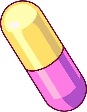 yellow pink pill PNG, SVG