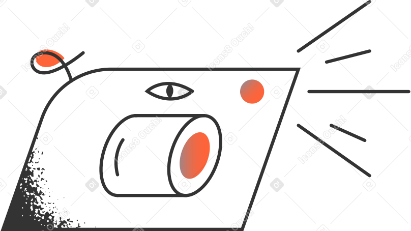 camera with flash Illustration in PNG, SVG