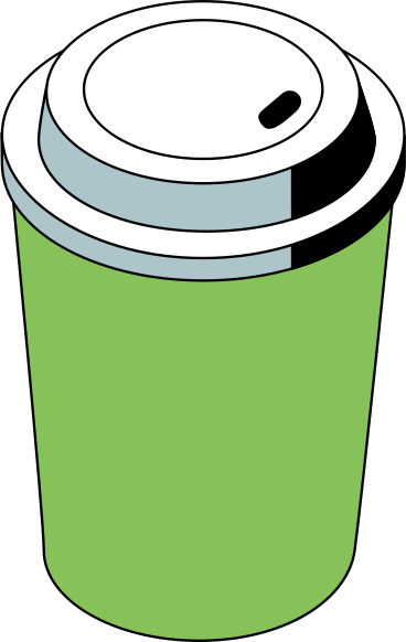 glass with plastic lid PNG, SVG