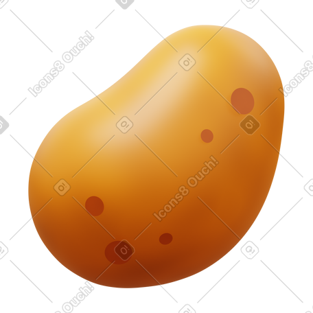 3D potato PNG, SVG