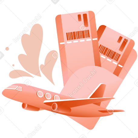 乘飞机旅行的机票 PNG, SVG