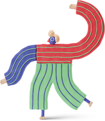 Blond man walking with a raised arm PNG, SVG