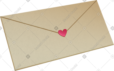 Envelope with heart sticker PNG, SVG