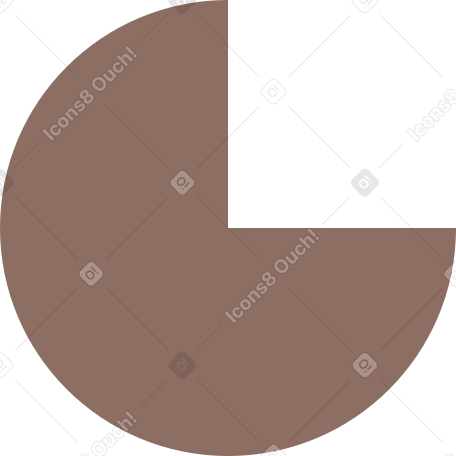 pie chart brown Illustration in PNG, SVG