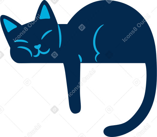 черная кошка в PNG, SVG