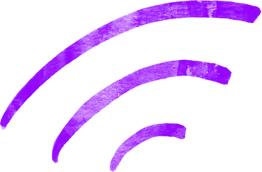 Purple wi-fi lines в PNG, SVG