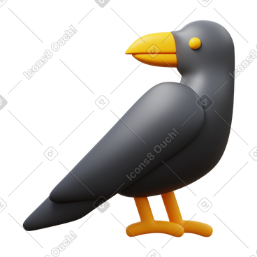 Full body crow PNG, SVG