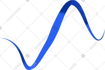 Decorative blue line PNG, SVG