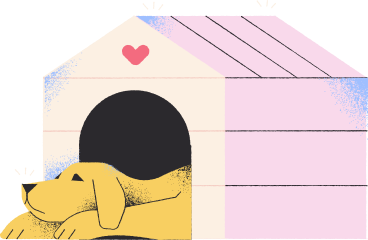 Собака в доме в PNG, SVG