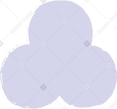 Серый трилистник в PNG, SVG