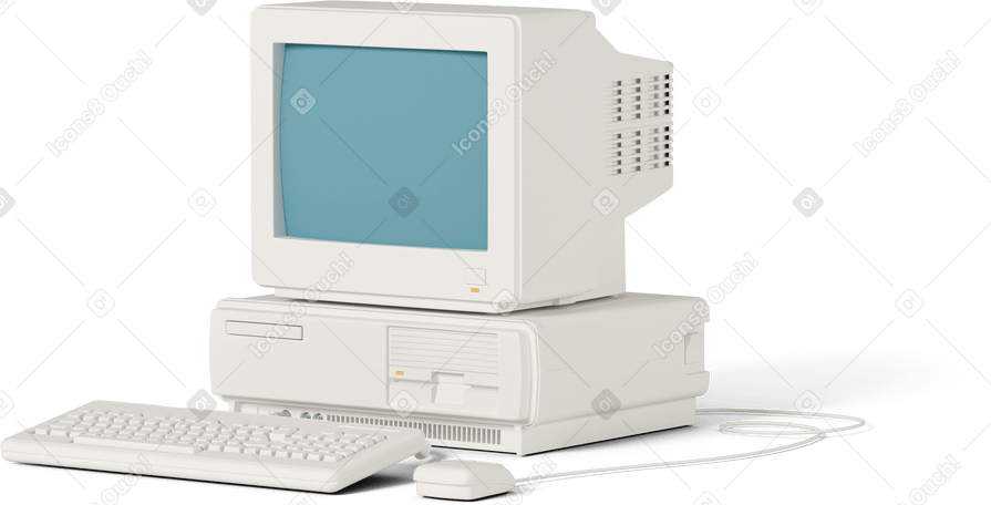 3D old pc PNG、SVG