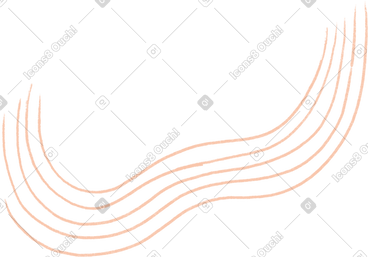 Long curved beige lines PNG, SVG