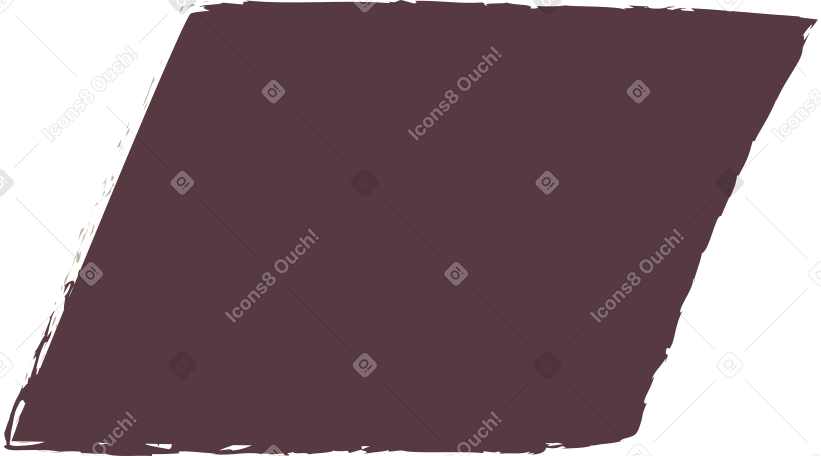 dark brown parallelogram Illustration in PNG, SVG