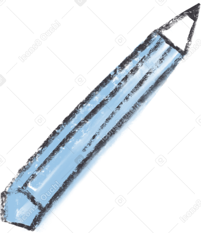 blue pencil PNG, SVG